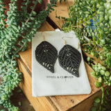 Steel & Clover - Balsam Leaf Wooden Earrings π¨π¦