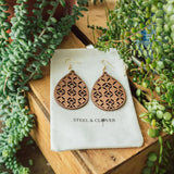 Steel & Clover - Dimsdale Retro Drop Wooden Earring π¨π¦