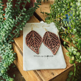 Steel & Clover - Balsam Leaf Wooden Earrings π¨π¦
