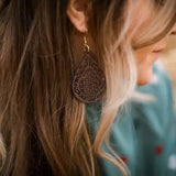 Steel & Clover - Simonette Vintage Drop Wooden Earrings π¨π¦