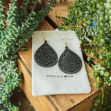 Steel & Clover - Simonette Vintage Drop Wooden Earrings 🇨🇦