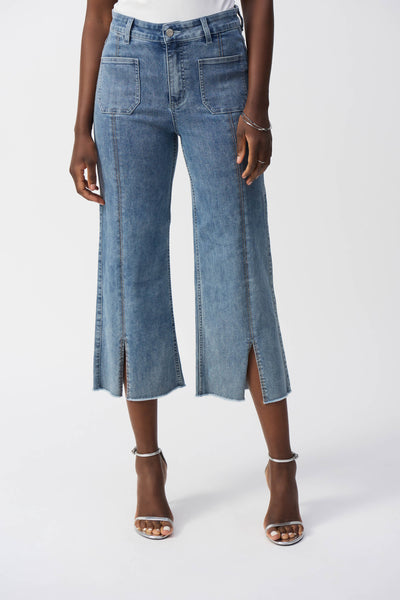 Joseph Ribkoff - Culotte Jeans With Embellished Front Seam 🇨🇦