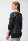 Joseph Ribkoff - Open Stitch Sweater with Sequins