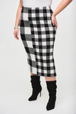 Joseph Ribkoff - Plaid Jacquard Knit Skirt 🇨🇦