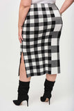 Joseph Ribkoff - Plaid Jacquard Knit Skirt 🇨🇦