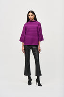 Joseph Ribkoff - Sweater Knit Mock Neck Boxy Top