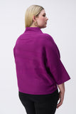 Joseph Ribkoff - Sweater Knit Mock Neck Boxy Top