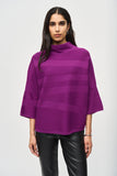 Joseph Ribkoff - Sweater Knit Mock Neck Boxy Top