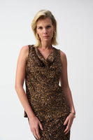 Joseph Ribkoff - Satin Sleeveless Animal Print Top 🇨🇦