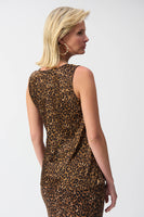 Joseph Ribkoff - Satin Sleeveless Animal Print Top 🇨🇦