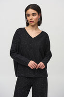 Joseph Ribkoff - Sequined Sweater Knit Boxy Top 🇨🇦