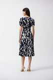 Joseph Ribkoff - Silky Knit Abstract Print Wrap Dress