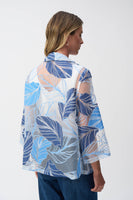 Joseph Ribkoff - Novelty Leaf-Print Trapeze Jacket