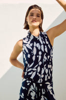 Joseph Ribkoff - Silky Knit Abstract Print Sleeveless Top