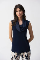 Joseph Ribkoff - Silky Knit and Satin Sleeveless Top