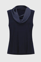 Joseph Ribkoff - Silky Knit and Satin Sleeveless Top