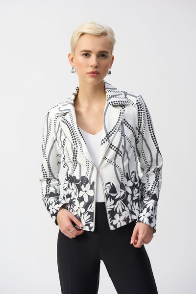 Joseph Ribkoff - Faux Suede Floral Print Jacket 🇨🇦