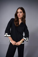 Joseph Ribkoff -Sweater Knit Colour Block Top