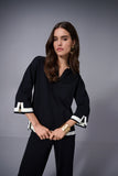 Joseph Ribkoff -Sweater Knit Colour Block Top