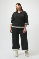 Joseph Ribkoff - Sweater Knit Colour Block Culotte Pants