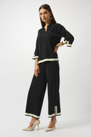 Joseph Ribkoff - Sweater Knit Colour Block Culotte Pants