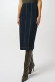 Joseph Ribkoff - Stretch Denim Panelled Pencil Skirt