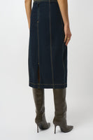 Joseph Ribkoff - Stretch Denim Panelled Pencil Skirt