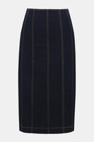 Joseph Ribkoff - Stretch Denim Panelled Pencil Skirt