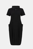 Joshep Ribkoff- Silky Knit Cocoon Dress With Memory Funnel Collar