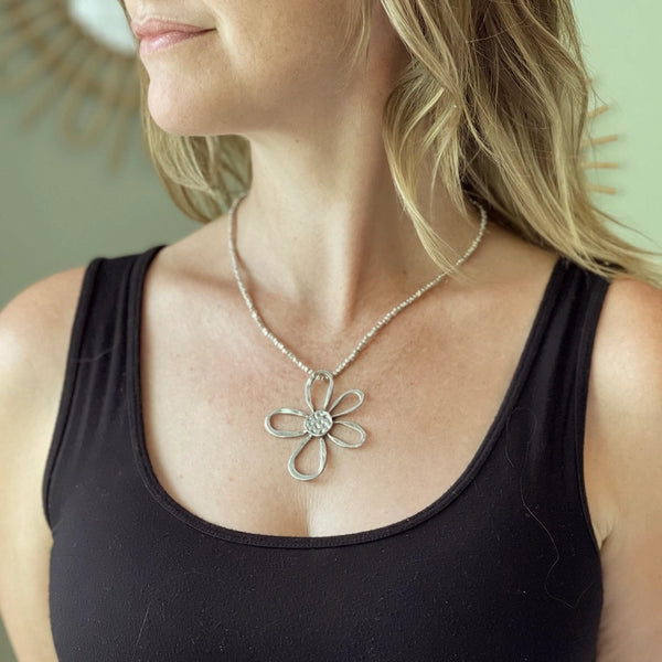 Suzie Blue - Open Flower Necklace