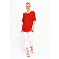 Red Coral - Effortless Cutout Top