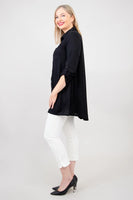 Blue Sky - Celine Tunic, Black, Linen Bamboo 🇨🇦