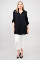 Blue Sky - Celine Tunic, Black, Linen Bamboo 🇨🇦