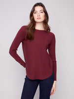 Charlie B - Knit Sweater With Lace-Up Cuffs