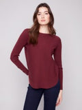 Charlie B - Knit Sweater With Lace-Up Cuffs