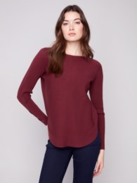 Charlie B - Knit Sweater With Lace-Up Cuffs
