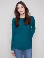 Charlie B - Knit Sweater With Lace-Up Cuffs