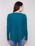 Charlie B - Knit Sweater With Lace-Up Cuffs
