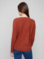 Charlie B - Knit Sweater With Lace-Up Cuffs