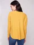 Charlie B - Knit Sweater With Lace-Up Cuffs