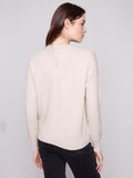 Charlie B - Crew Neck Sweater with Tonal Embroidery