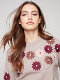 Charlie B - Floral Embroidery Crew Neck Sweater