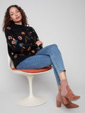Charlie B - Embroidered Mock Neck Sweater