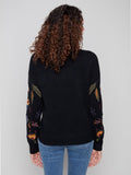 Charlie B - Embroidered Mock Neck Sweater