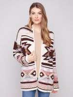 Charlie B - Space Dye Jacquard Cardigan