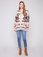 Charlie B - Space Dye Jacquard Cardigan