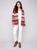 Charlie B - Space Dye Jacquard Cardigan