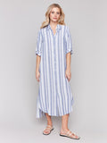 Charlie B - Striped Linen Blend Tunic Dress 🇨🇦