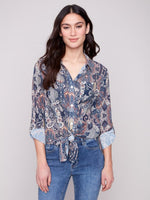 Charlie B - Printed Button-Up Blouse