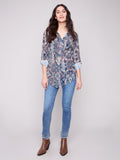 Charlie B - Printed Button-Up Blouse